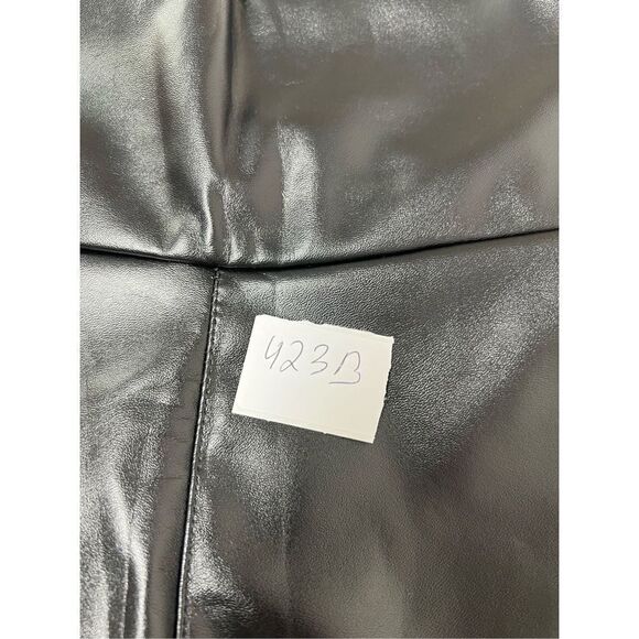 Faux Leather Black Shiny Leggings Size M - Picture 10 of 10